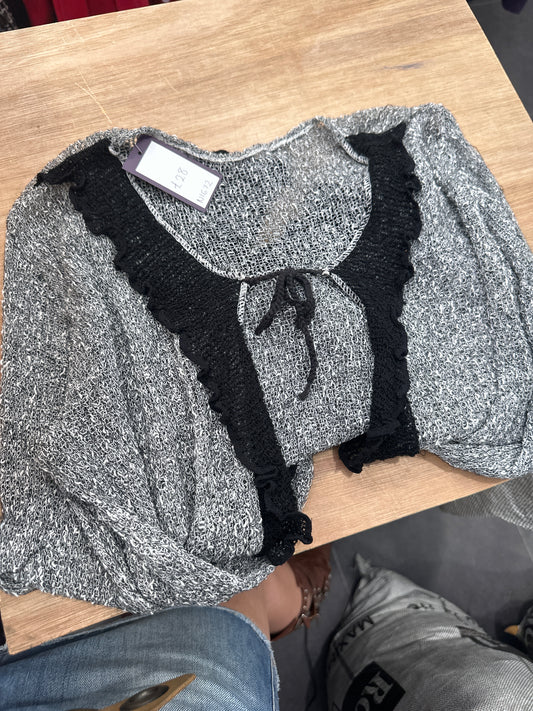 Grey knit cardi