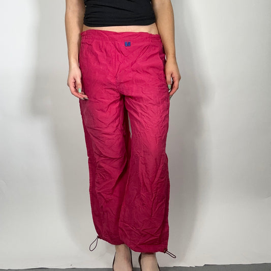 Y2K Pink Parachute Pants (W32)