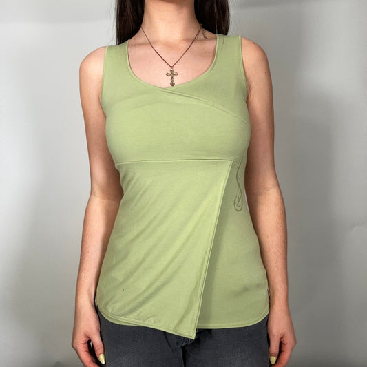 Y2K Green Detailed Cami Vest Top (S)