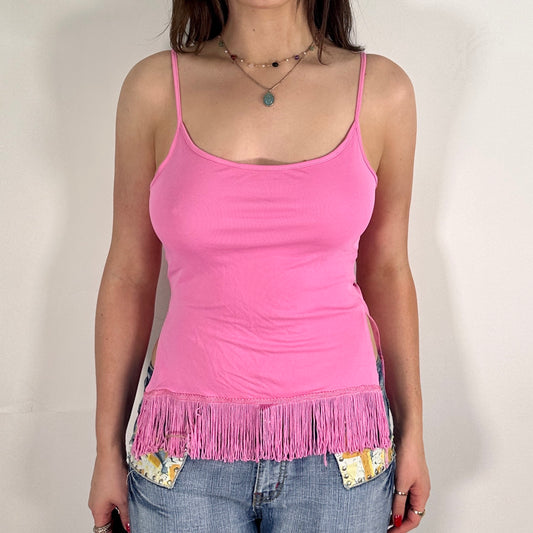 Pink Tassle Cami Top (M)