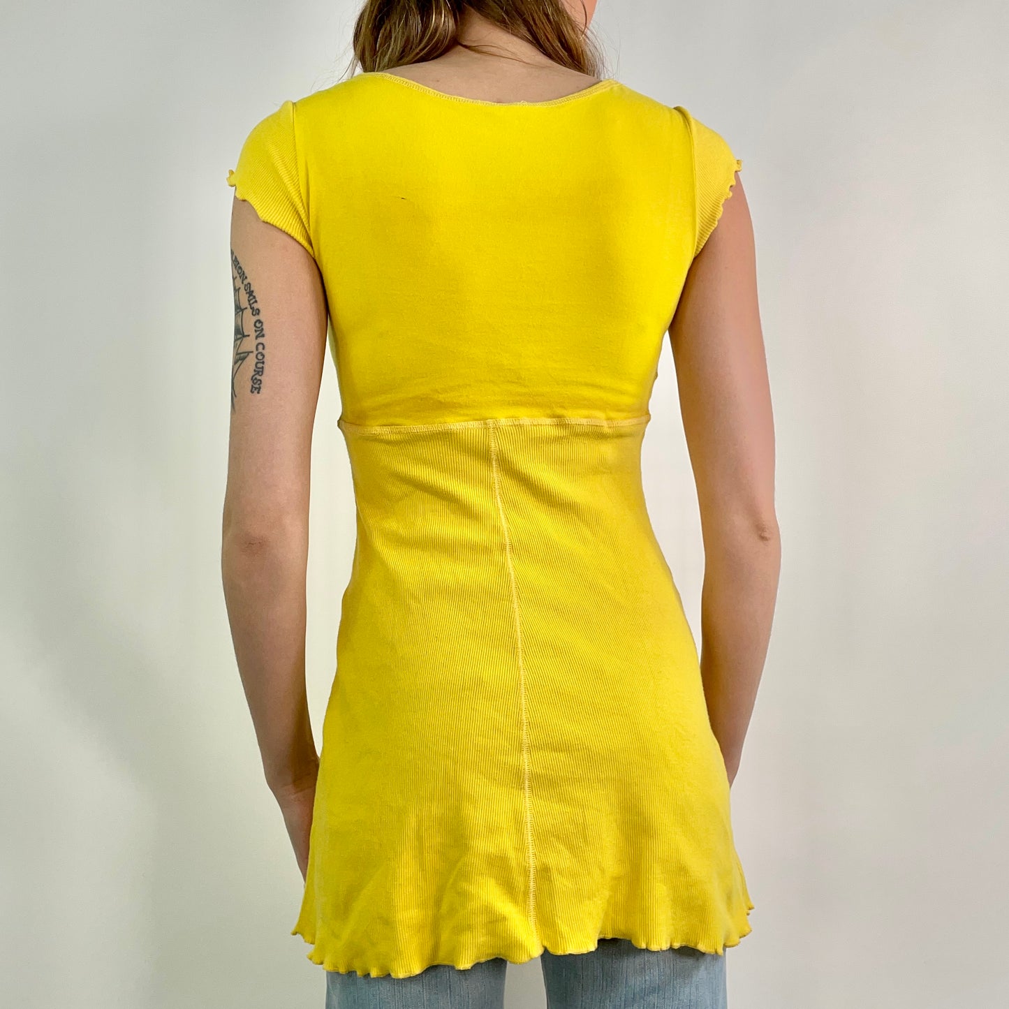 Y2K  Yellow Long Top (M)