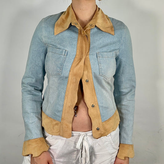 Blue Denim/Suede Jacket (XS)