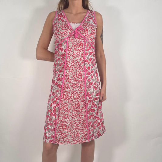 Pink Leopard Print Patterned Dress (L)