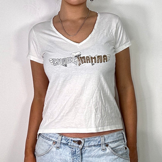 Y2K White Armani Jeans T-Shirt (L)