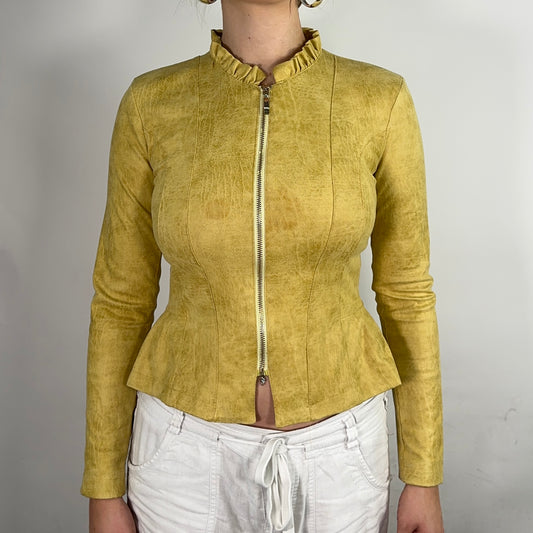 Yellow Suede Mini Jacket (S)