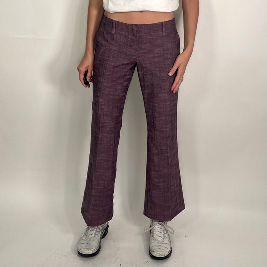 Y2K Purple Straight Legged Trousers (W30)