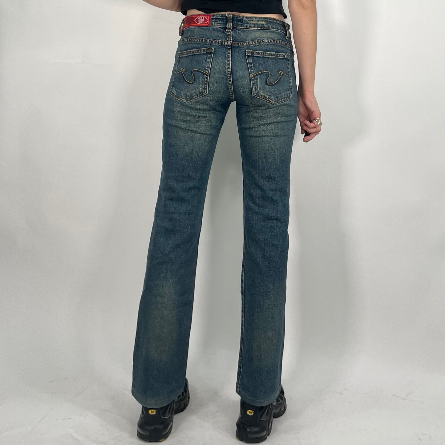 Blue Embroided Faded Jeans (W30)