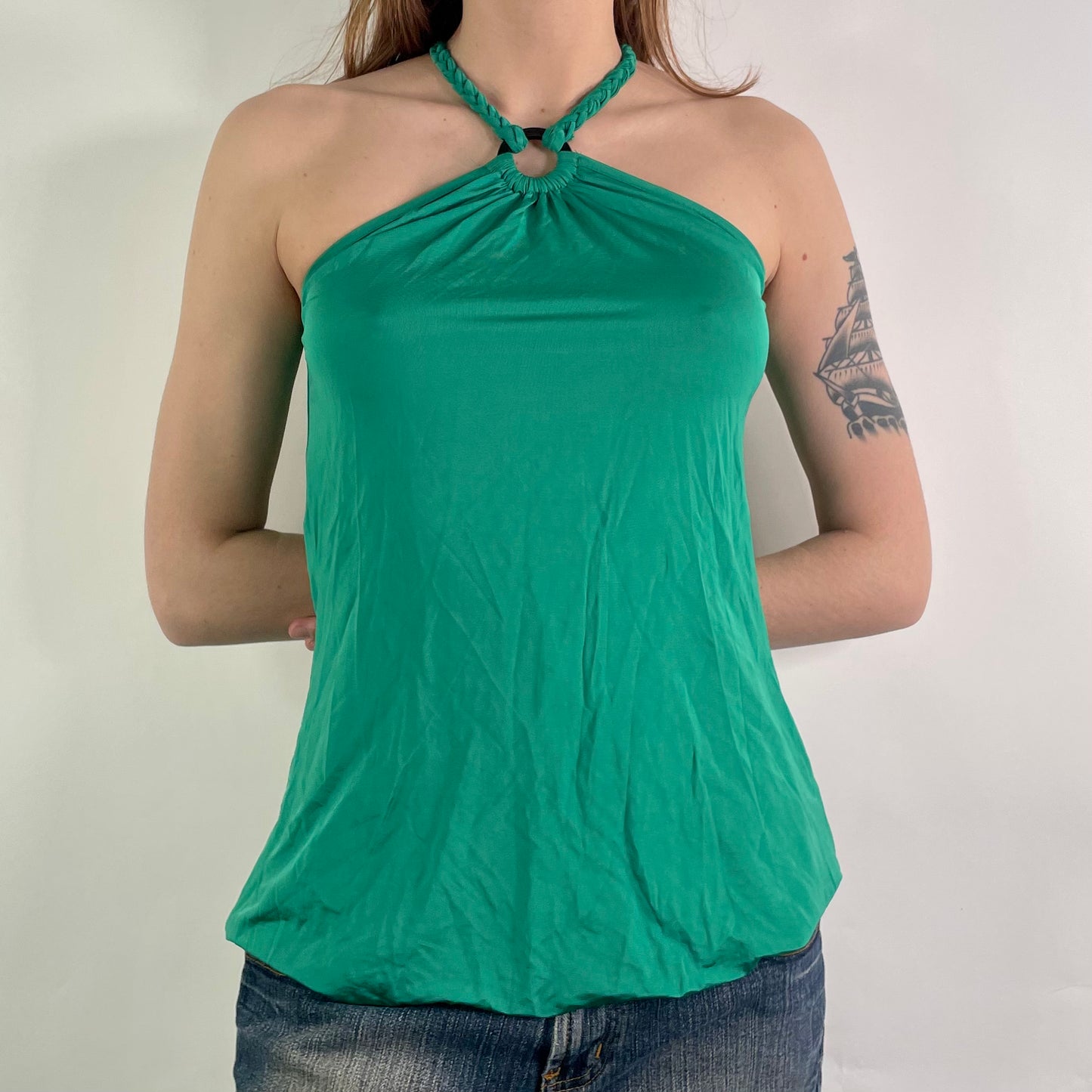 Y2K Green Circle Detailed Top (M)