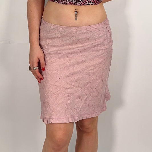 Pink Embroidered Skirt (W26)