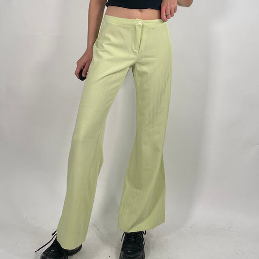 Green Striped Tailored Trousers (W28)